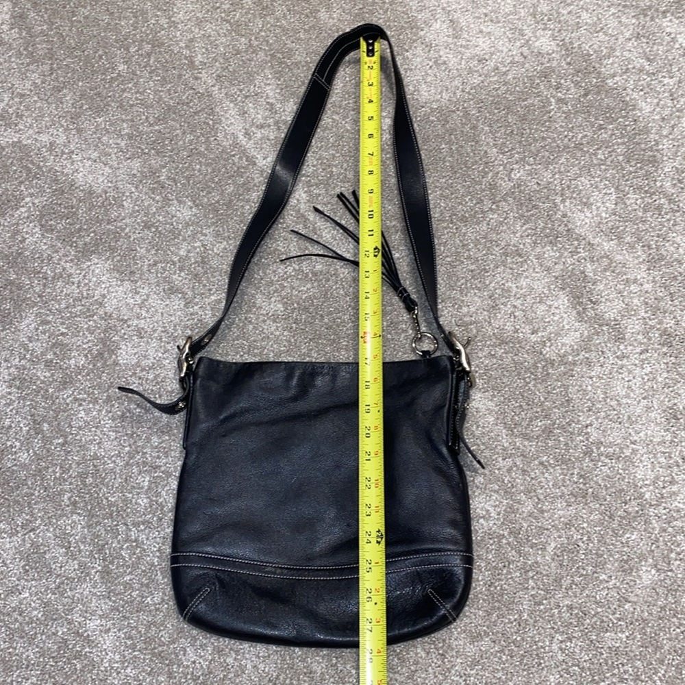 Vintage Coach 1415 Black Leather Legacy Slim Tassel Purse - Picture 7 of 10